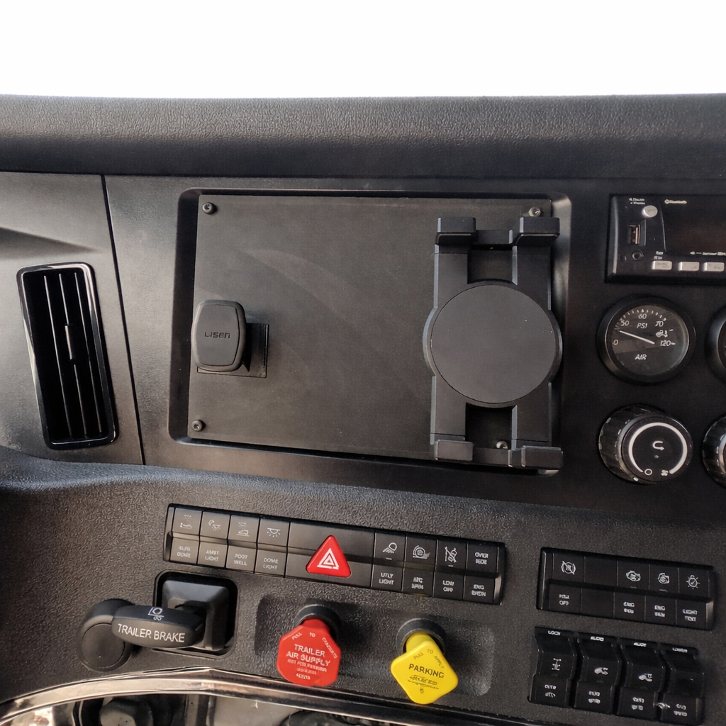 Freigthliner Cascadia 2018-2025 ОЕМ-Style Multi-Mount Dash Plate – Up to 2 Gadgets