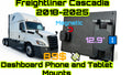 Freigthliner Cascadia 2018-2025 ОЕМ-Style Multi-Mount Dash Plate – Up to 2 Gadgets