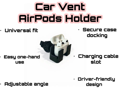 Car Vent AirPods Holder – One-Hand Driving Safe Mount
