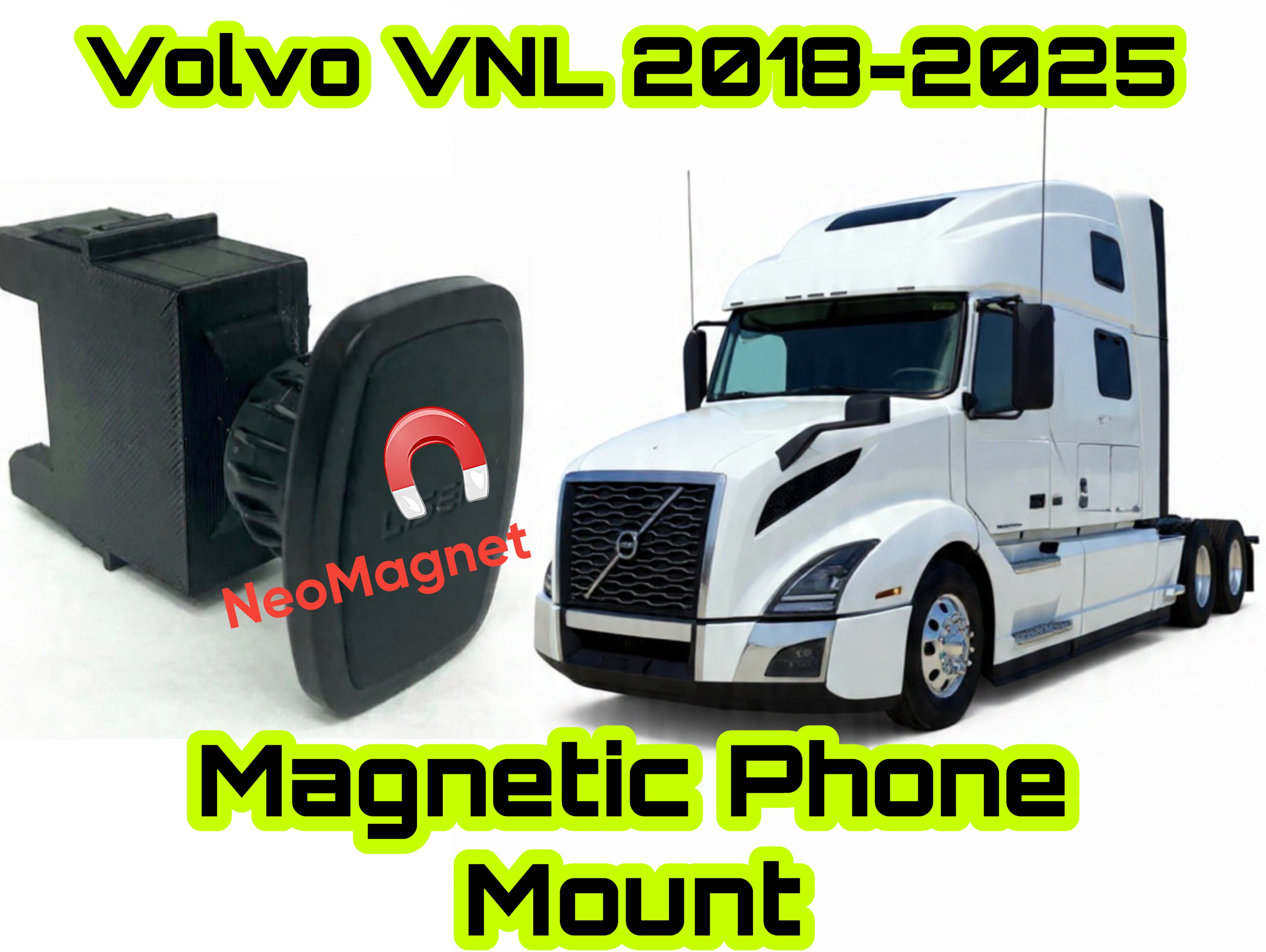 Semi truck Volvo VNL 300/400/740/760/860 2018-2024 Magnetic Phone Holder
