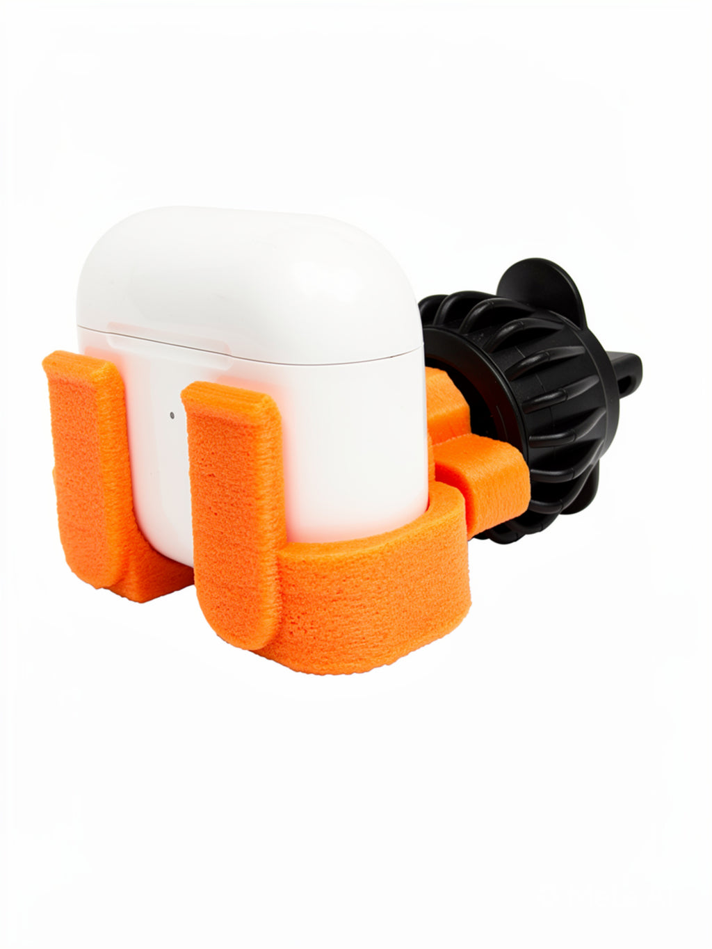Orange Car Vent Clip Holder for AirPods 3 4, One-Hand Driving Mount