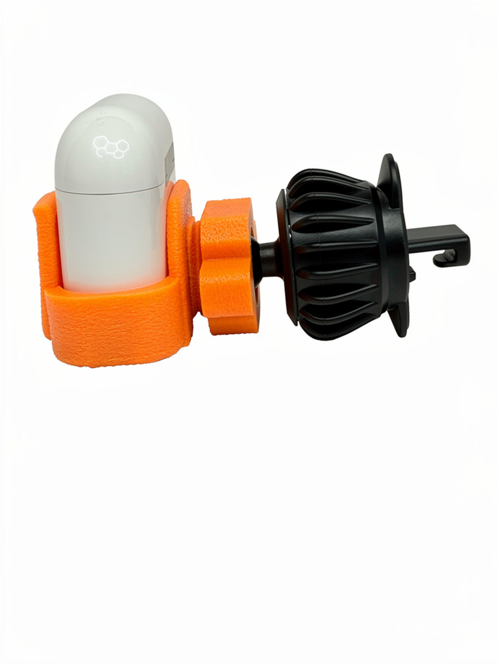 Orange Car Vent Clip Holder for AirPods 3 4, One-Hand Driving Mount