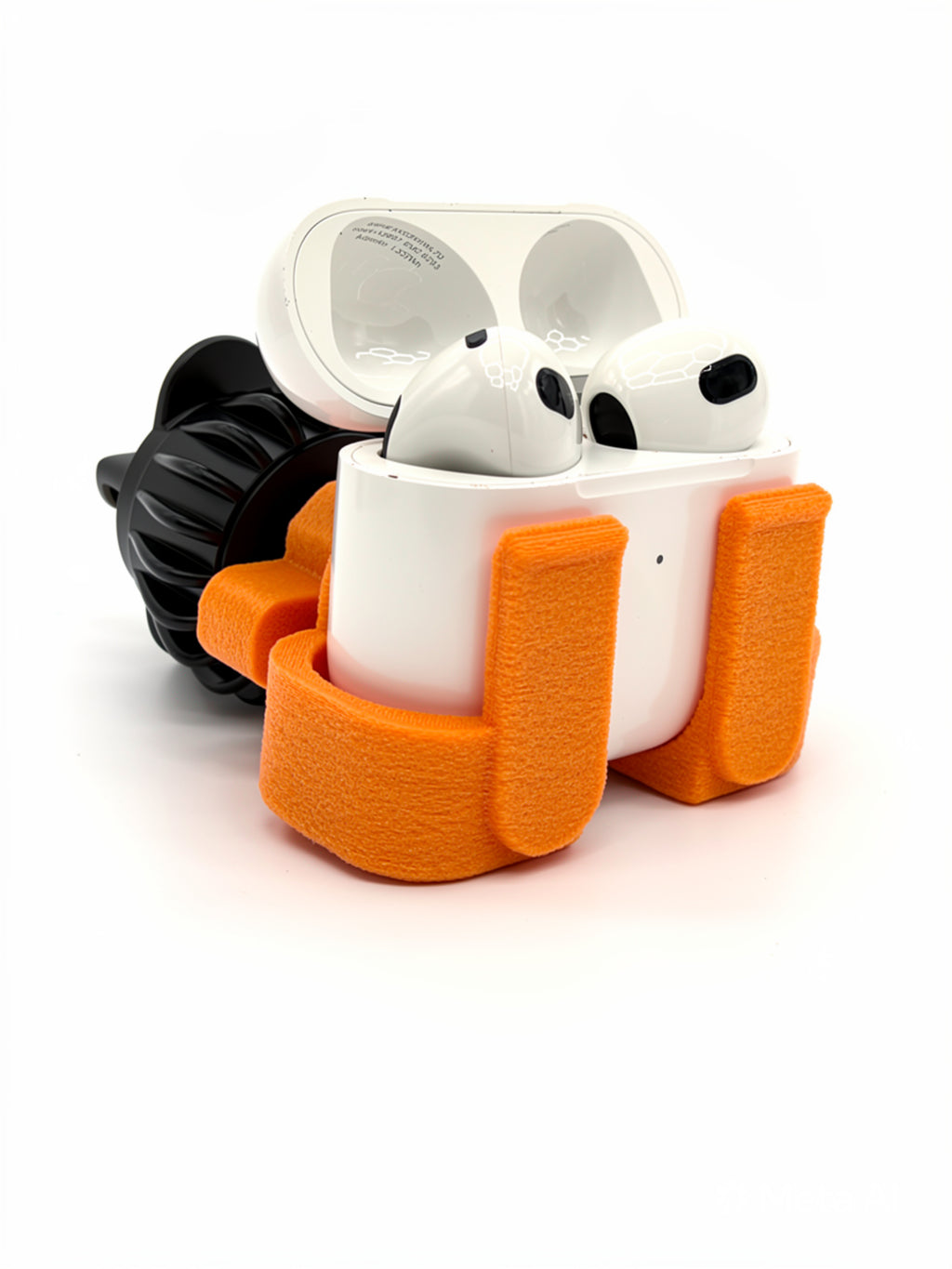 Orange Car Vent Clip Holder for AirPods 3 4, One-Hand Driving Mount