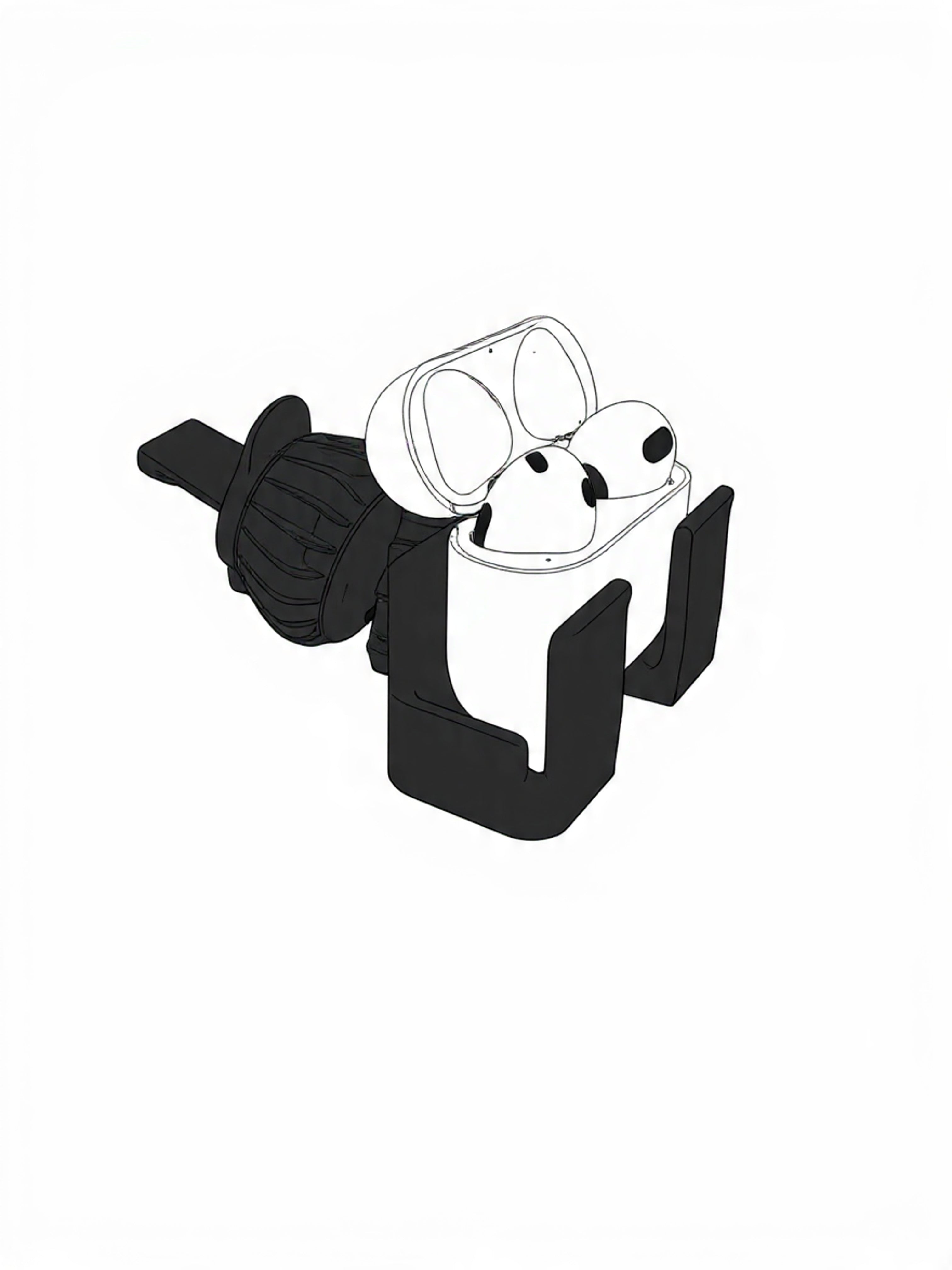 Car Vent AirPods Holder – One-Hand Driving Safe Mount